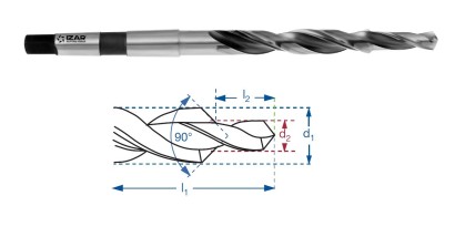 2644-M14 STUPŇOVITÉ VRTÁKY HSS - DIN8379