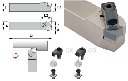 CCBNL2525M12-4CD Soustružnické nože na CNGN1204.. Levé 75°
