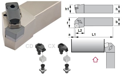 CCKNR3225P12-4CX Soustružnické nože na CNGX1204.. Pravé 75°