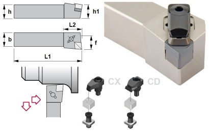 CCLNL3225P12-7CX Soustružnické nože na CNGX1207.. Levé 95°