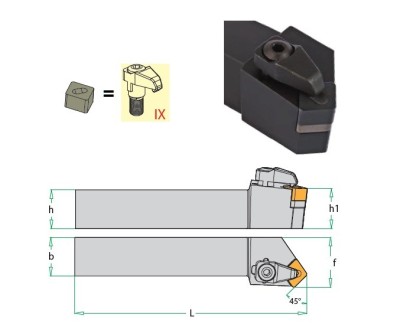 CCSNL2525M12-IX Soustružnické nože na CNGX1207.. Levé 45°