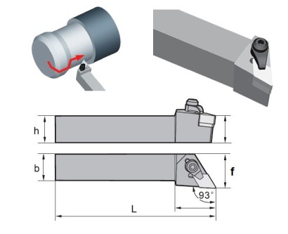 CDJNL2525M15 Soustružnické nože na DNGN1504/7.. Levé 93°