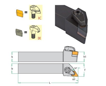 CDJNL2525M15-IC Soustružnické nože na DNGN1507.. Levé 93°