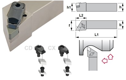 CDJNR2525M15-CX Soustružnické nože na DNGX1507.. Pravé 93°