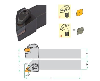 CDJNR2525M15-IX Soustružnické nože na DNGX1507.. Pravé 93°