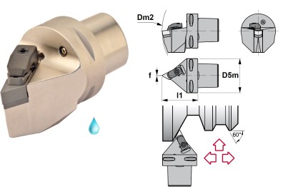 PSC50-CDNNN00060-15 Soustružn.nože na DNGN1507 Oboustr. 63°