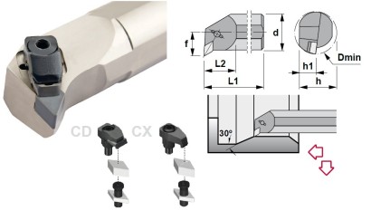 S32S-CDUNR12-7CX Soustružnické nože na DNGX1207.. Pravé 93°