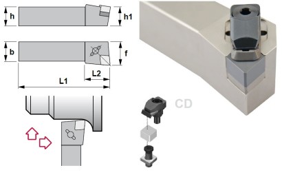 CELNL3225P13-CD Soustružnické nože na ENGN1307.. Levé 97,5°
