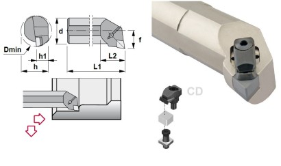 S40T-CELNL13-CD Soustružnické nože na ENGN1307.. Levé 97,5°