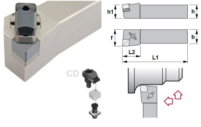 CELNR2020K13-CD Soustružnické nože na ENGN1307.. Pravé 97,5°