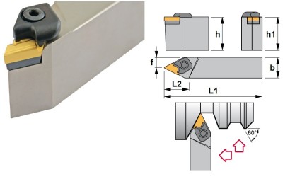 CKNNR2525M16 Soustružnické nože na KNUX1604.. Pravé 63°