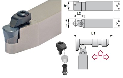 CRDCN2525M09 Soustružnické nože na RCGX0907.. Oboustranné 0°