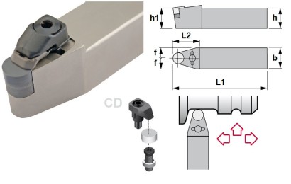 CRDNN3225P19-7CD Soustružnic.nože na RNGN1907 Oboustranné 0°