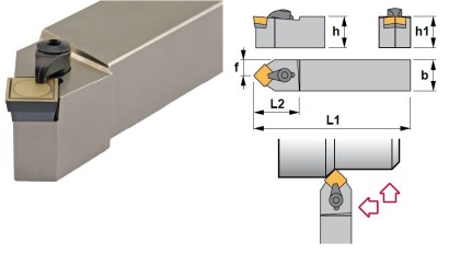 CSDPN1212F09 Soustružnické nože na SPUN0903 Oboustranné 45°