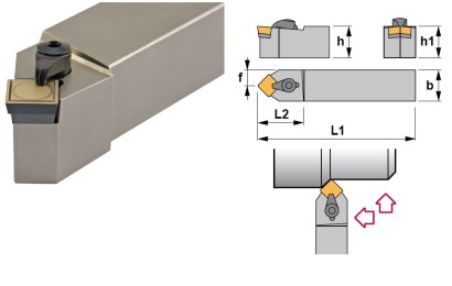 CSDPR1616H09 Soustružnické nože na SPUN0903.. Pravé 45°
