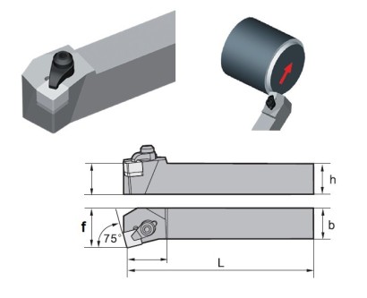 CSKNR2020K12 Soustružnické nože na SNGN1204/7.. Pravé 75°