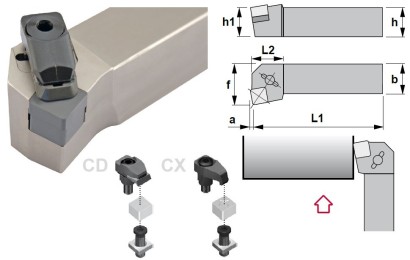 CSKNR3225P12-4CD Soustružnické nože na SNGN1204.. Pravé 75°