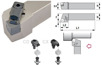 CSRNR3225P15-CD Soustružnické nože na SNGN1507.. Pravé 75°