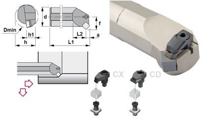 S40T-CSSNL12-7CX Soustružnické nože na SNGX1207.. Levé 45°