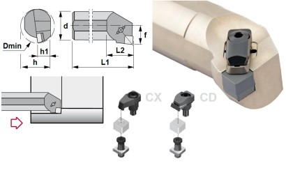 S40T-CSYNL12-7CD Soustružnické nože na SNGN1207.. Levé 85°