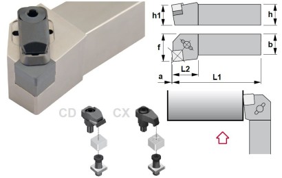 CSYNR2525M12-4CD Soustružnické nože na SNGN1204.. Pravé 85°