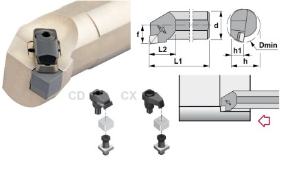S40T-CSYNR12-4CD Soustružnické nože na SNGN1204.. Pravé 85°