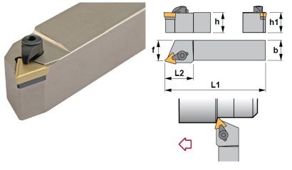 CTBPR1616H11 Soustružnické nože na TPMR1103.. Pravé 75°