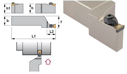 CTCPL1616H11 Soustružnické nože na TPMR1103.. Levé 90°