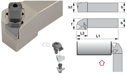 CTFNR2525M16-4CD Soustružnické nože na TNGN1604.. Pravé 90°