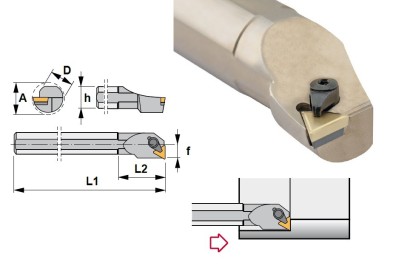 S10M-CTFPL09 Soustružnické nože na TPMR0902.. Levé 90°