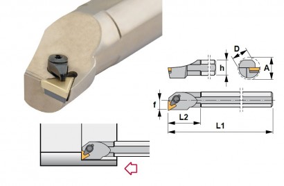 S50W-CTFPR22 Soustružnické nože na TPMR2204.. Pravé 90°