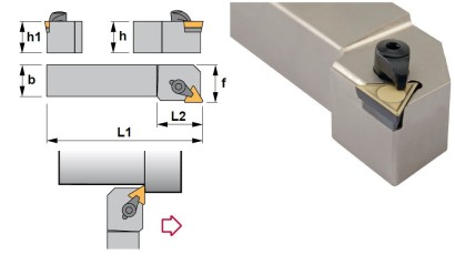 CTGPL2525M16 Soustružnické nože na TPMR1603.. Levé 90°