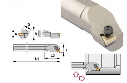 S50W-CTUPL22 Soustružnické nože na TPMR2204.. Levé 93°