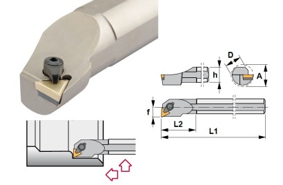S12M-CTUPR09 Soustružnické nože na TPMR0902.. Pravé 93°