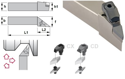 CVJNL3225P16-4CX Soustružnické nože na VNGX1604.. Levé 93°