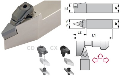 CVVNN3225P16-7CD Soustružn.nože na VNGN1607 Oboustr. 62,5°