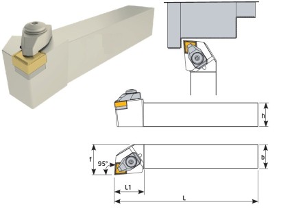 DCLNR3225P12 Soustružnické nože na CNMG1204.. Pravé 95°