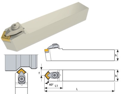 DCXNN2525M12 Soustružnické nože na CNMG1204 Oboustranné 40°