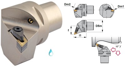 PSC63-DDHNR45065-15 Soustružn.nože na DNMG1506 Pravé 107,5°