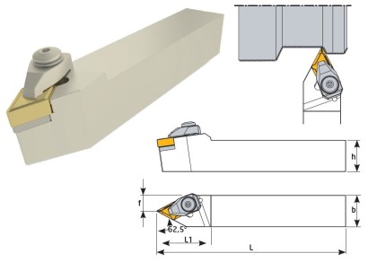 DDNNN2020K1504 Soustružn.nože na DNMG1504 Oboustranné 62,5°