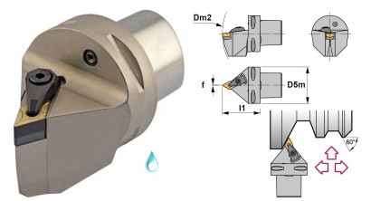 PSC50-DDNNN00060-15 Soustružn.nože na DNMG1506 Oboustr. 63°