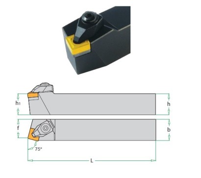 DSBNR2020K12 Soustružnické nože na SNMG1204.. Pravé 75°