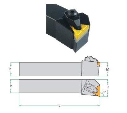 DTFNL2525M22 Soustružnické nože na TNMG2204.. Levé 91°