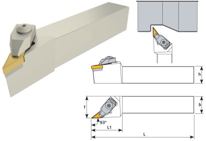 DVJNR2525M16 Soustružnické nože na VNMG1604.. Pravé 93°