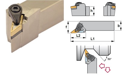 DVJNR2020K16A Soustružnické nože na VNMG1604.. Pravé 93°
