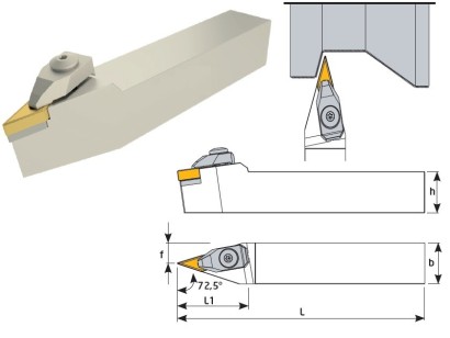 DVVNN2020K16 Soustružnick.nože na VNMG1604 Oboustranné 72,5°