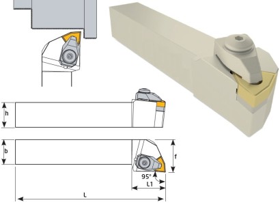 DWLNL1616H06T3 Soustružnické nože na WNMG06T3.. Levé 95°