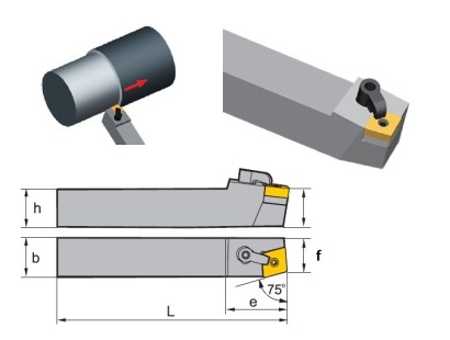 MCBNL3232P19 Soustružnické nože na CNMG1906.. Levé 75°