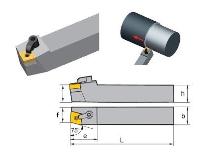 MCBNR4040R19 Soustružnické nože na CNMG1906.. Pravé 75°