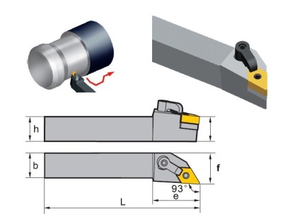 MDJNL2525M11 Soustružnické nože na DNMG1104.. Levé 93°